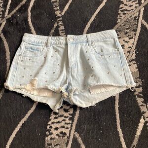 Cotton On Blue Jean Shorts Distressed Style